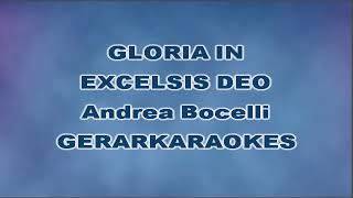 Gloria in Excelsis Deo  Andrea Bocelli  Karaoke [upl. by Wendin]