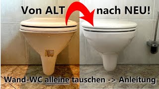 Wand WC tauschen  abbauen  anbauen  montieren  austauschen [upl. by Amapuna]