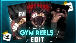 Trending Gym Reels edit  Instagram viral gym reels Capcut tutorial  capcut viralreelsedit [upl. by Pogah668]