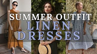 Linen Dress Outfit Ideas Effortless Summer Style 2024 🌞 2024 Fashion Trends [upl. by Azriel]