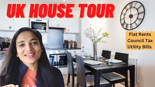 UK House Tour 2023  England home tour Monthly Rent  Moving to UK  Desi Couple in London [upl. by Lisan]