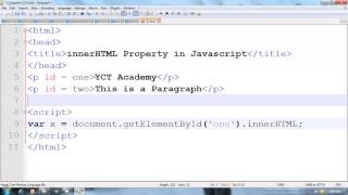 innerHTML Property in Javascript  Hindi [upl. by Alimat]