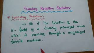 Microwave Components  Isolators  Faraday Rotation Isolator [upl. by Lapo]