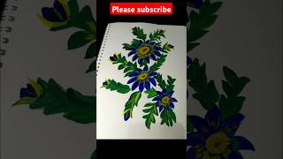 Blue Flower Painting Techniques An Art Guide shorts flowerpainting viralvideos [upl. by Tecu515]