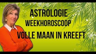 ASTROLOGIE WEEKHOROSCOOP 23 TOT 30 DECEMBER 2023 VOLLE MAAN IN KREEFT DOOR ASTROLOOG IRMA V D WIJK [upl. by Kinghorn]