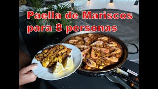 Paella de Mariscos para 8 personas  Seafood Paella [upl. by Fortunio550]