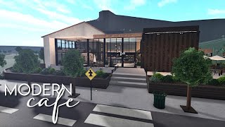 Bloxburg Modern Cafe 344k  Exterior  Collab w My Sister luereia [upl. by Adnuhs]