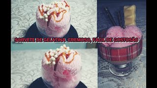 SORVETE DE GELATINA CREMOSO FÁCIL DE GOSTOSÃO Aprendendo com Mami Chef [upl. by Griselda884]