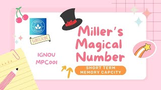 Miller’s Magic Number  Short Term Memory Capacity  Millers Law  Information Processing [upl. by Romito578]