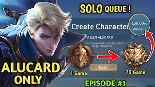 I Played ALUCARD ONLY from WARRIOR TO MYTHIC😱hardest challenge ever  MLBB [upl. by Romeu228]