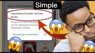 comment régler le problème Impossible dinstaller application sur playstore en 2023 [upl. by Grosberg288]