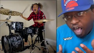 Dave Grohl VS NandiBushell EPIC Drum Battle REACTION [upl. by Pinebrook]