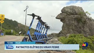 Patinetes elétricos viram febre em Itajaí [upl. by Oys]