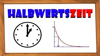 Halbwertszeit  einfache Erklärung 1 MIN  Beispielaufgaben ElenAlina [upl. by Zebadiah]