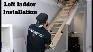 How To Install Wooden Loft Ladder amp Extend Loft Hatch  Easy Step By Step Guide [upl. by Kellie758]