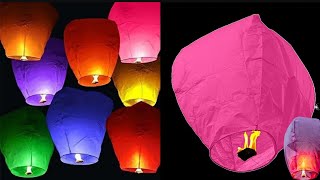 Mini Hot Air Balloon  40 rupees only  Sky lantern in Hindi Bannavlogs735 [upl. by Ahsas]