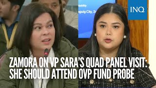 Zamora on VP Sara’s quad panel visit She should attend OVP fund probe [upl. by Grieve]