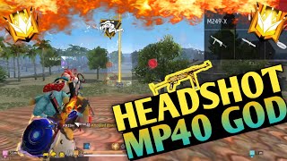 Head shot trick😱  MP40 God  17 killes only read number headshot headshot rednumbers freefire [upl. by Auohs]