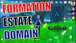 Full Guide How to unlock Formation Estate Domain  Orobashis Legacy Part I II III amp IV Genshin [upl. by Prue114]