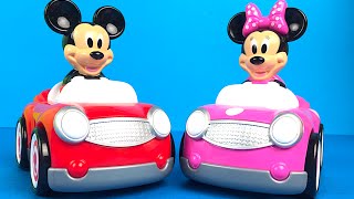 Mickey Mouse and Minnie Mouse Push and Go Cars at Mickey Mouse ClubHouse Goofy Pluto [upl. by Buttaro]