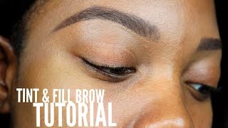 Brow Tutorial How To Tint amp Fill in Sparse Brows [upl. by Nnayelsel216]