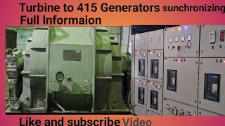 Turbine to generators synchronizing full Information DG to Gn video Generators 440 [upl. by Cram725]