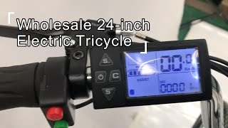 Source wholesale 24inch Electric Tricycle  Wholesale 7speed lithium battery Adult Trikes [upl. by Nylrebmik891]