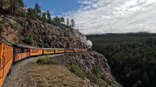 Durango Silverton  High Line over the Animas River Canyon [upl. by Illib]