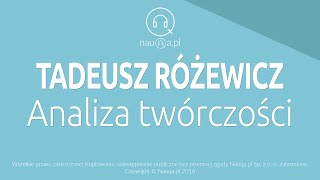 TADEUSZ RÓŻEWICZ – analiza twórczości – streszczenie i opracowanie lektury  nauqa [upl. by Brocklin]