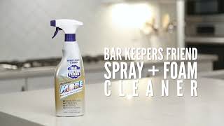 MORE Spray  Foam Cleaner  Bar Keepers Friend [upl. by Auqcinahs467]