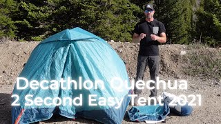 Decathlon Quechua 2 Second Easy Fresh and Black Tent Review  New 2021 [upl. by Sykes170]