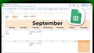 How to make a dynamic calendar in Google Sheets [upl. by Acenom62]