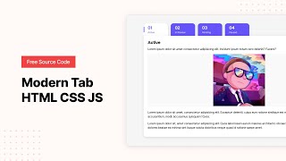 Modern Tab  HTML CSS Javascript [upl. by Yraht]