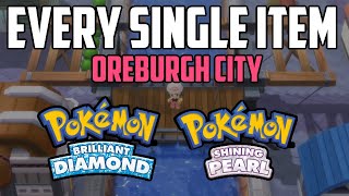 EVERY Item in Oreburgh City amp Mine  Pokémon Brilliant Diamond amp Shining Pearl [upl. by Ehtyde178]