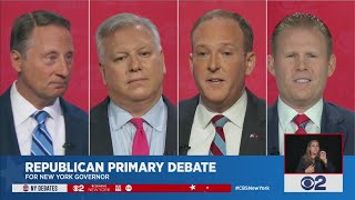 Republican primary debate for New York governor on CBS2 [upl. by Jehoash545]