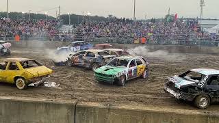 Washington County Fair Demolition Derby 4 Cylinder 82123 [upl. by Kermy]