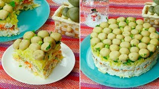 Salată “Poiana cu ciuperci” – încă o salată delicioasă demnă pentru masa de Revelion [upl. by Eirok]