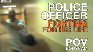 Police Officers Fighting for His Life  POV  Bodycam Footage [upl. by Tteraj]