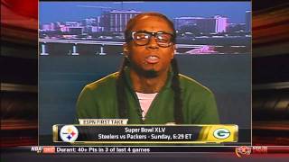 Lil Wayne on ESPNs First Take Super Bowl [upl. by Emor]