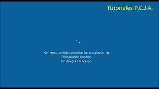 Windows no pudo completar las actualizaciones deshaciendo cambios [upl. by Campy]