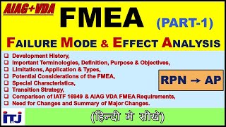 FMEA AIAGVDA 01 Failure Mode amp Effect AnalysisS O D amp APMajor ChangesTransition हिन्दी मे [upl. by Daffie]