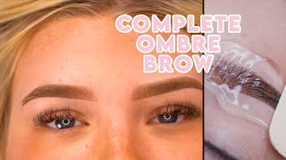 Complete Ombré Brows Tutorial  Outline  Shading  Ombré  Powder [upl. by Eenel662]