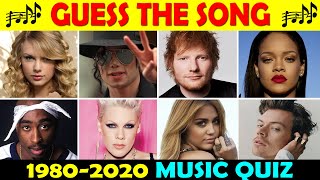 Guess the Song  One Song Each Year 19802020 MUSIC QUIZ 🎵 [upl. by Eelir]