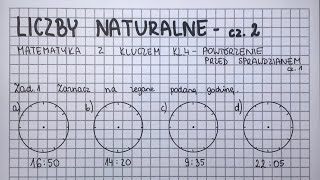 Liczby naturalne cz 2  sprawdzian kl 4  matematyka z kluczem  powtórka [upl. by Russian687]