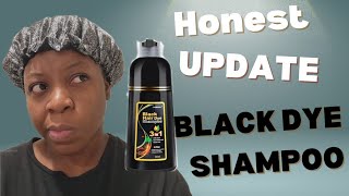 Black hair dye shampoo update What i really think of the black hair dye shampoo after one month [upl. by Ulyram]