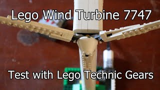 Testing My Lego Wind Turbine from set 7747 with Lego Gears [upl. by Miranda]