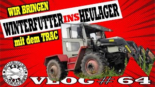 🐎🚜Winterfutter für die Pferde stapeln  VLOG 64  Nachschub für das Heulager🚜🐎 [upl. by Aprilette]