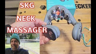 SKG Foldable Neck Massager Heat Vibration Works great [upl. by Novrej]