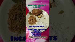 Foxtail millet laddu food healthysnacks [upl. by Kapoor]