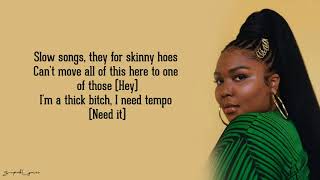 Lizzo Missy Elliott  Tempo Lyrics [upl. by Ecyaj]